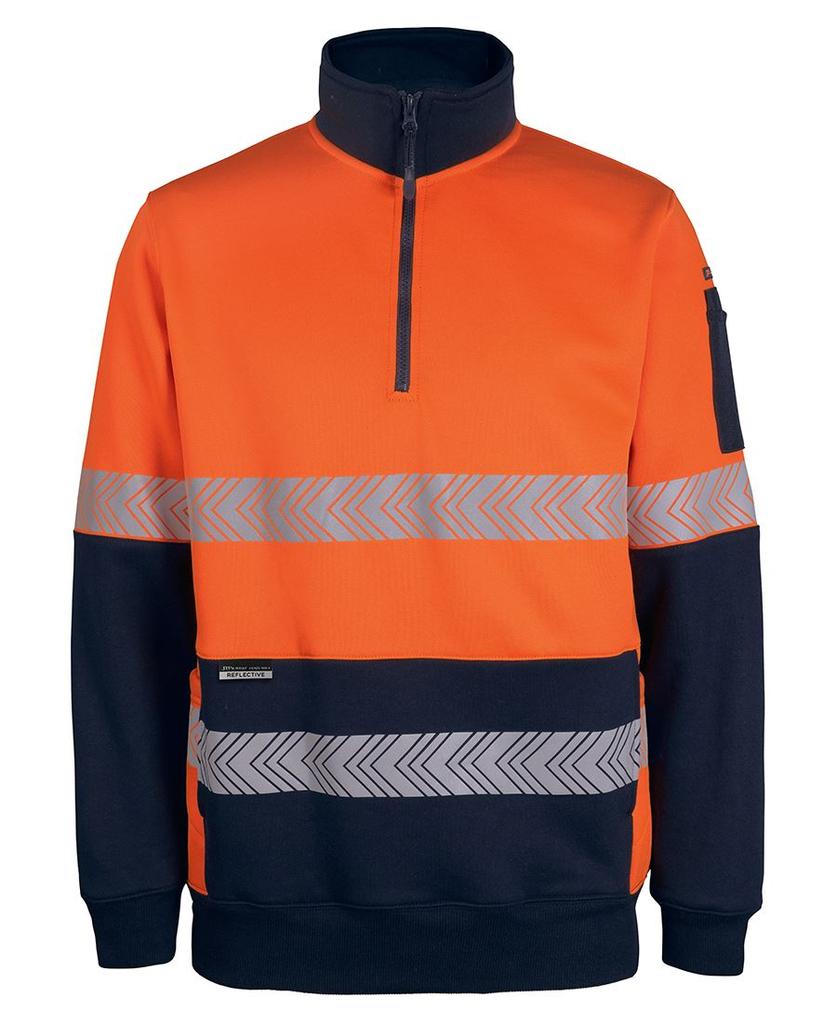 6DPS - JBs Hv 330G 1/2 Zip Segmented Tape Fleece
