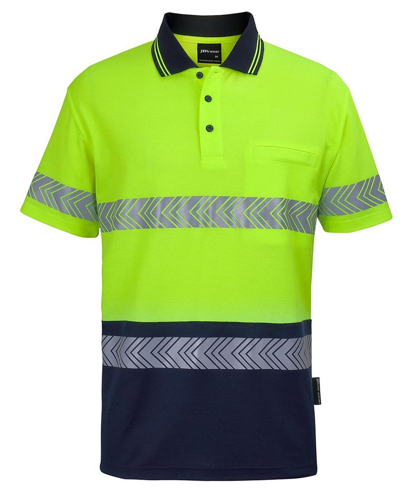 [6HMSSEN12] 6HMSS - JBs Hv S/S D+N C/Back Segmented Tape Polo (2XS)