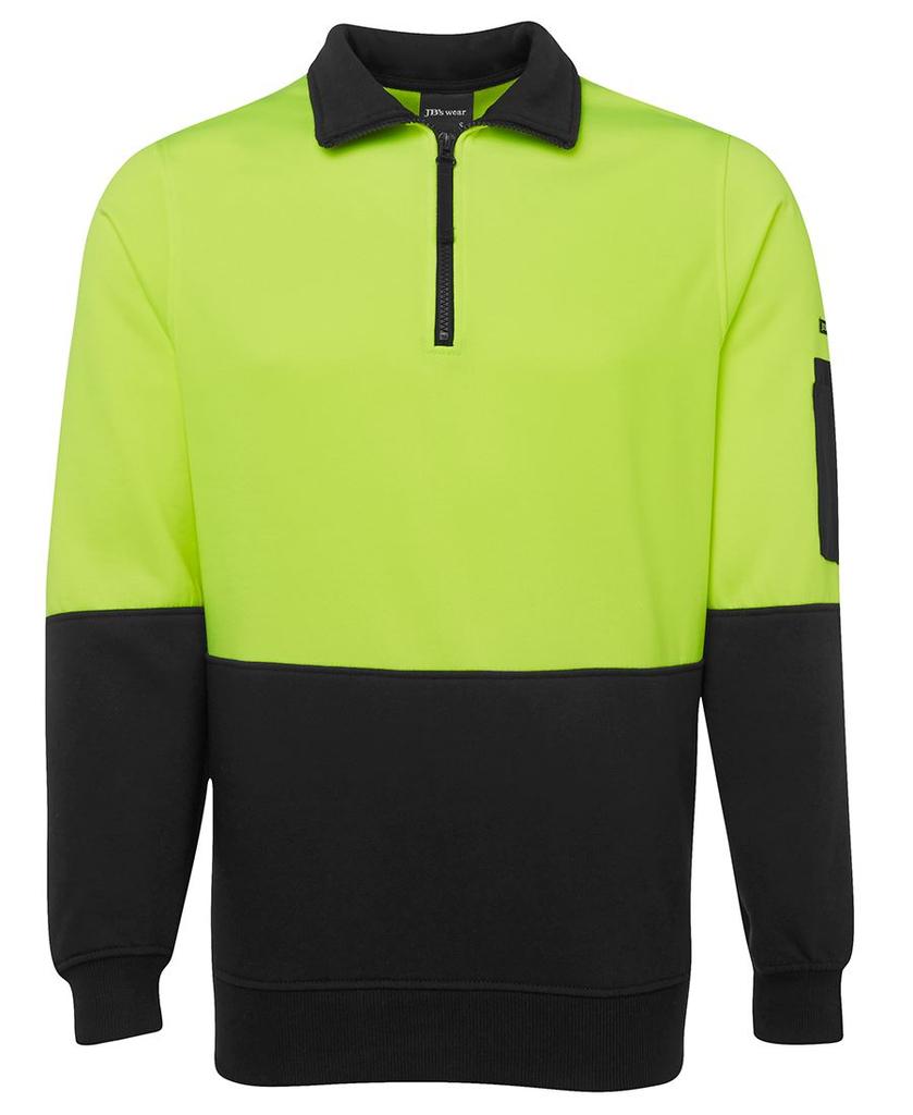 [6HVFHEB8] 6HVFH - JBs Hv 1/2 Zip Fleecy (2XS, Lime/Black)