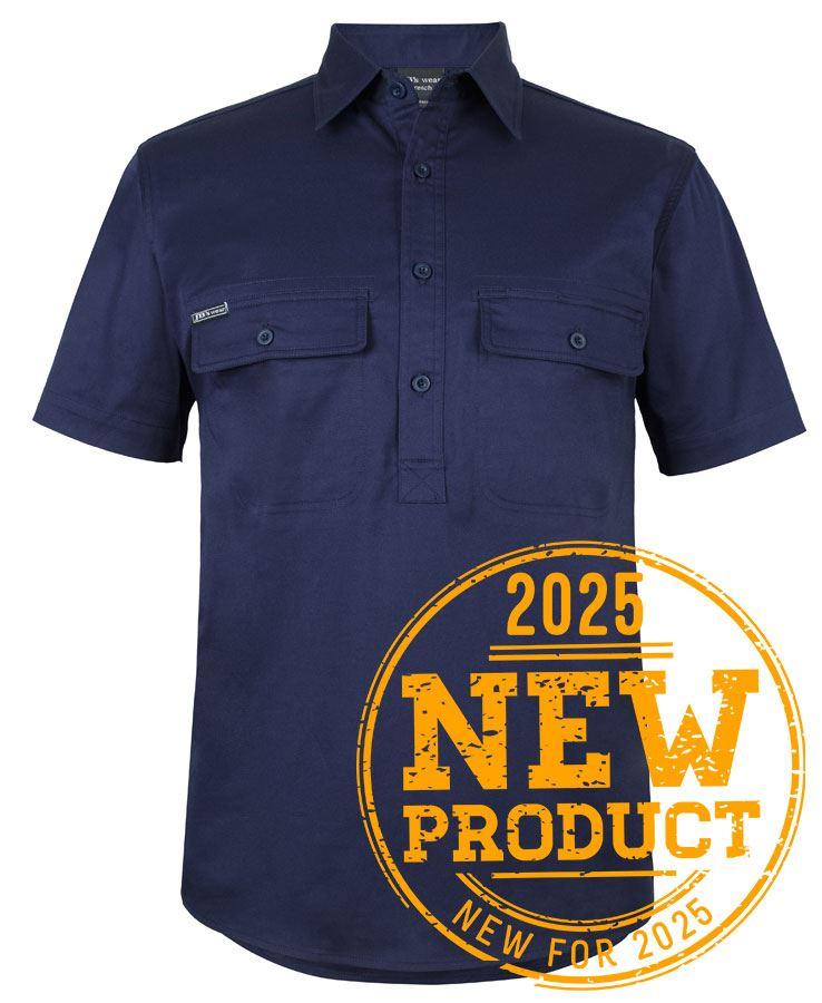 6WKCS - JBs S/S 150G Stretch Close Front Work Shirt