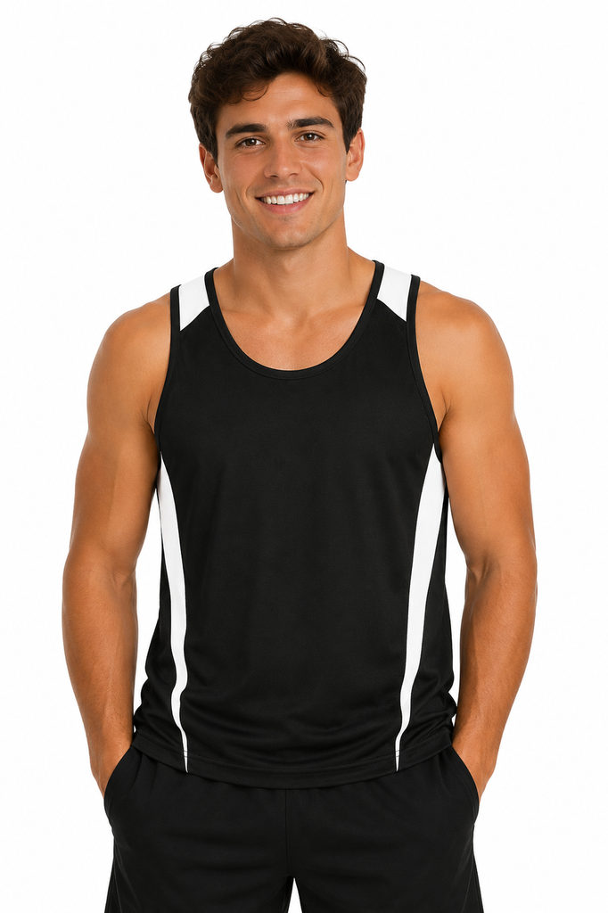 [110402062] 1104 - ** MENS EUREKA SINGLET (S, Black/Gold)