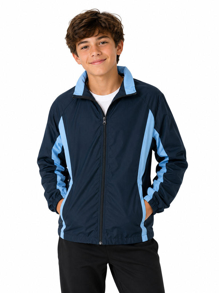 3604 - **EUREKA JNR TRACKTOP BLK/WHITE 6 (6, Black/Gold)