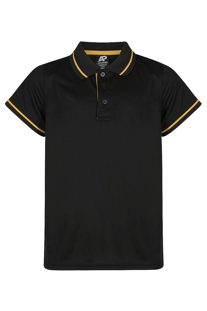 [331902061] 3319 - KIDS COTTESLOE POLO (4, Black/Gold)