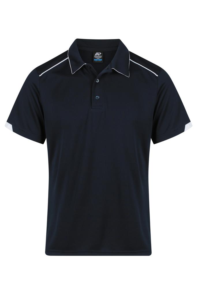 [132002782] 1320 - MENS CURRUMBIN POLO (S, Black/Cyan)