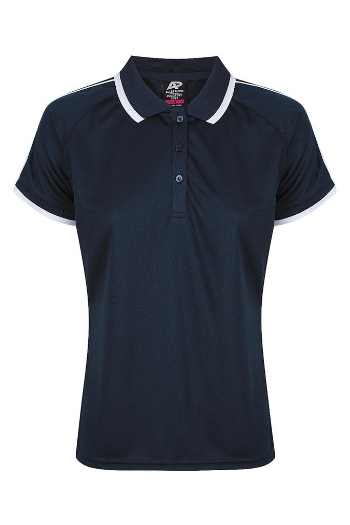 [232202010] 2322 - ** LADY DOUBLE BAY POLO (6, Black/White)