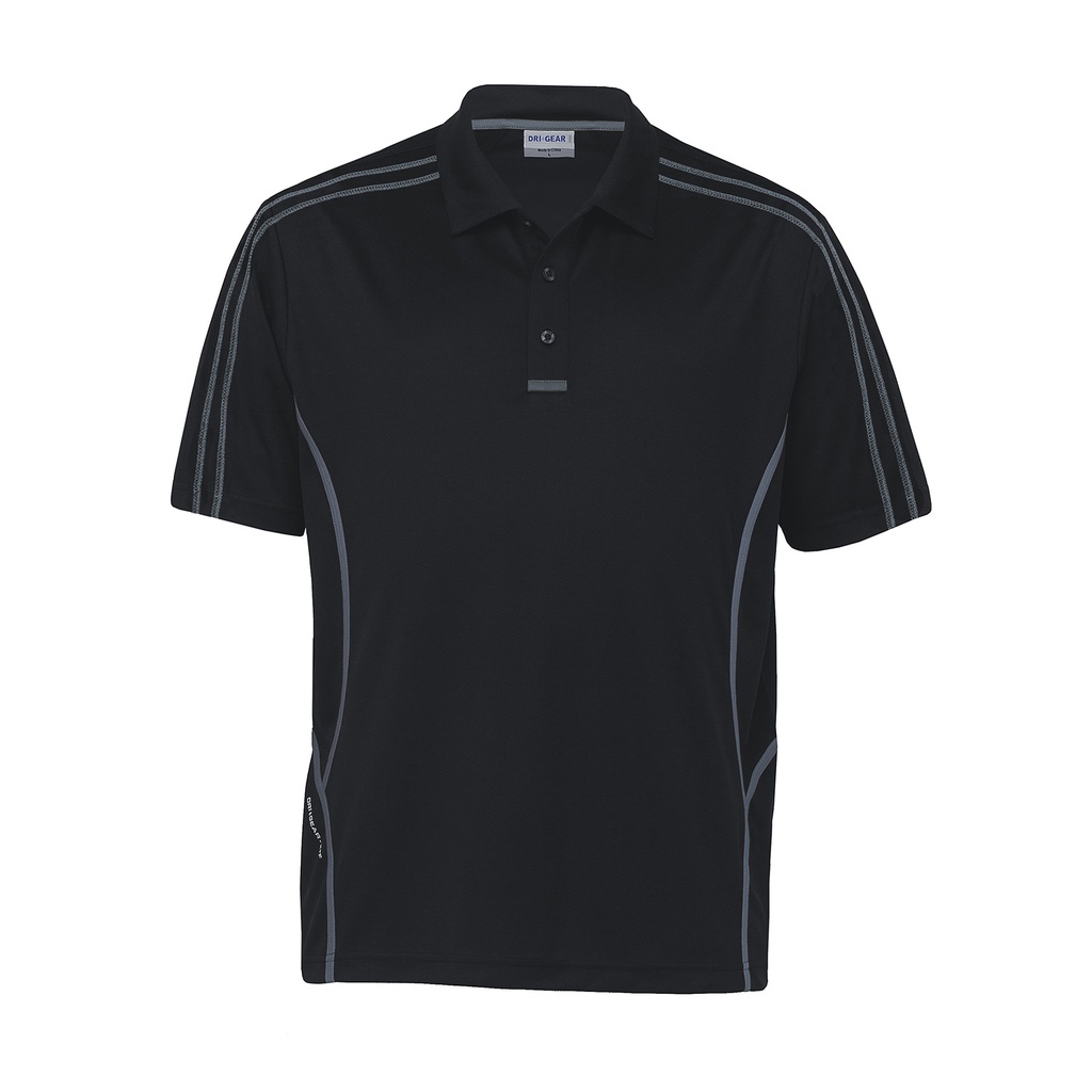 [DGRFP(Y)-BLACK-CHARCOAL-4XS] DGRFP(Y) - Youth Dri Gear Reflex Polo (4XS, Black/Charcoal)