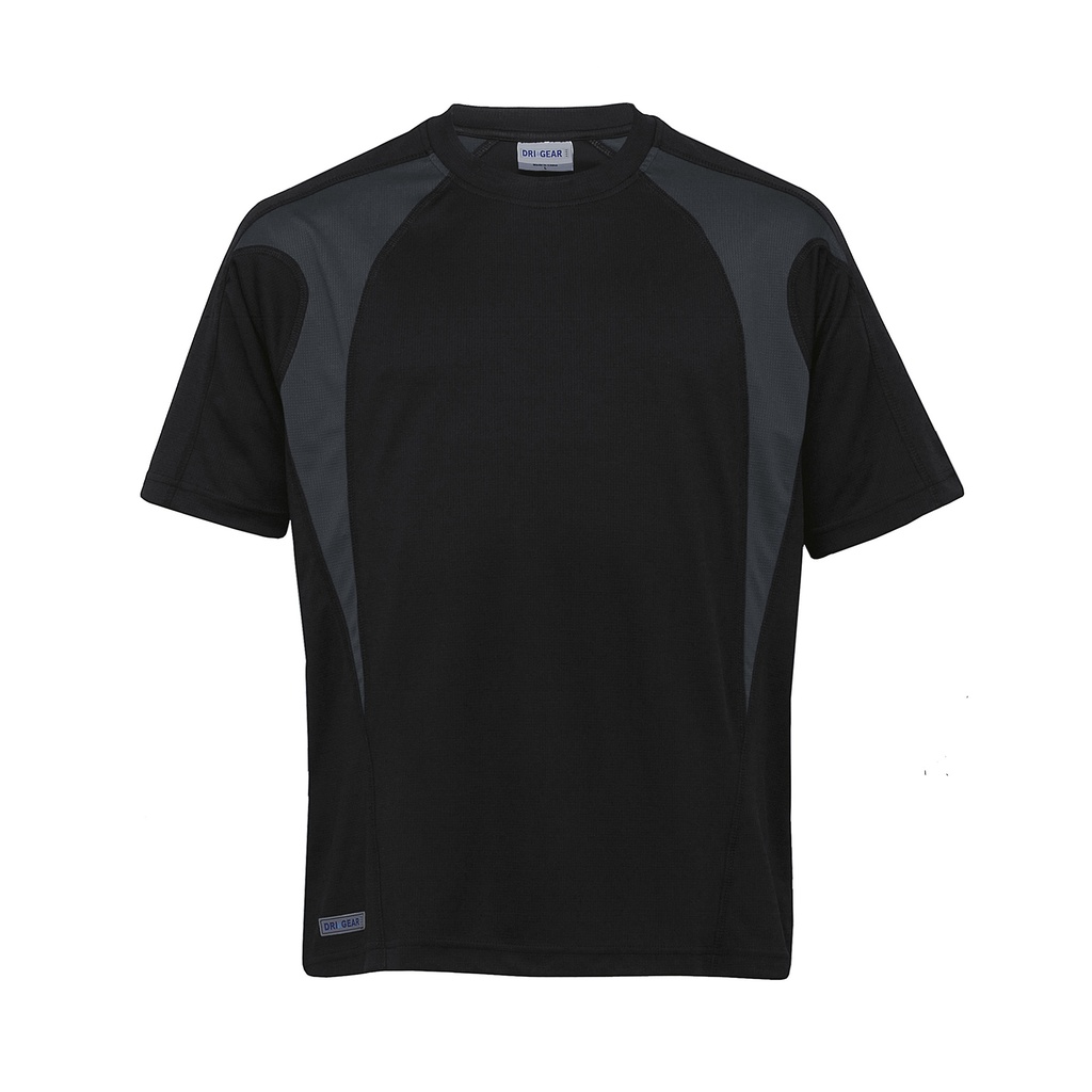 [DGST(Y)-BLACK-CHARCOAL-4XS] DGST(Y) - Youth Dri Gear Spliced Zenith Tee (4XS, Black/Charcoal)