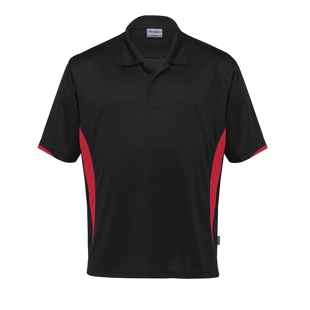 [DGZP(Y)-BLACK-RED-4XS] DGZP(Y) - Youth Dri Gear Zone Polo (4XS, Black/Red)