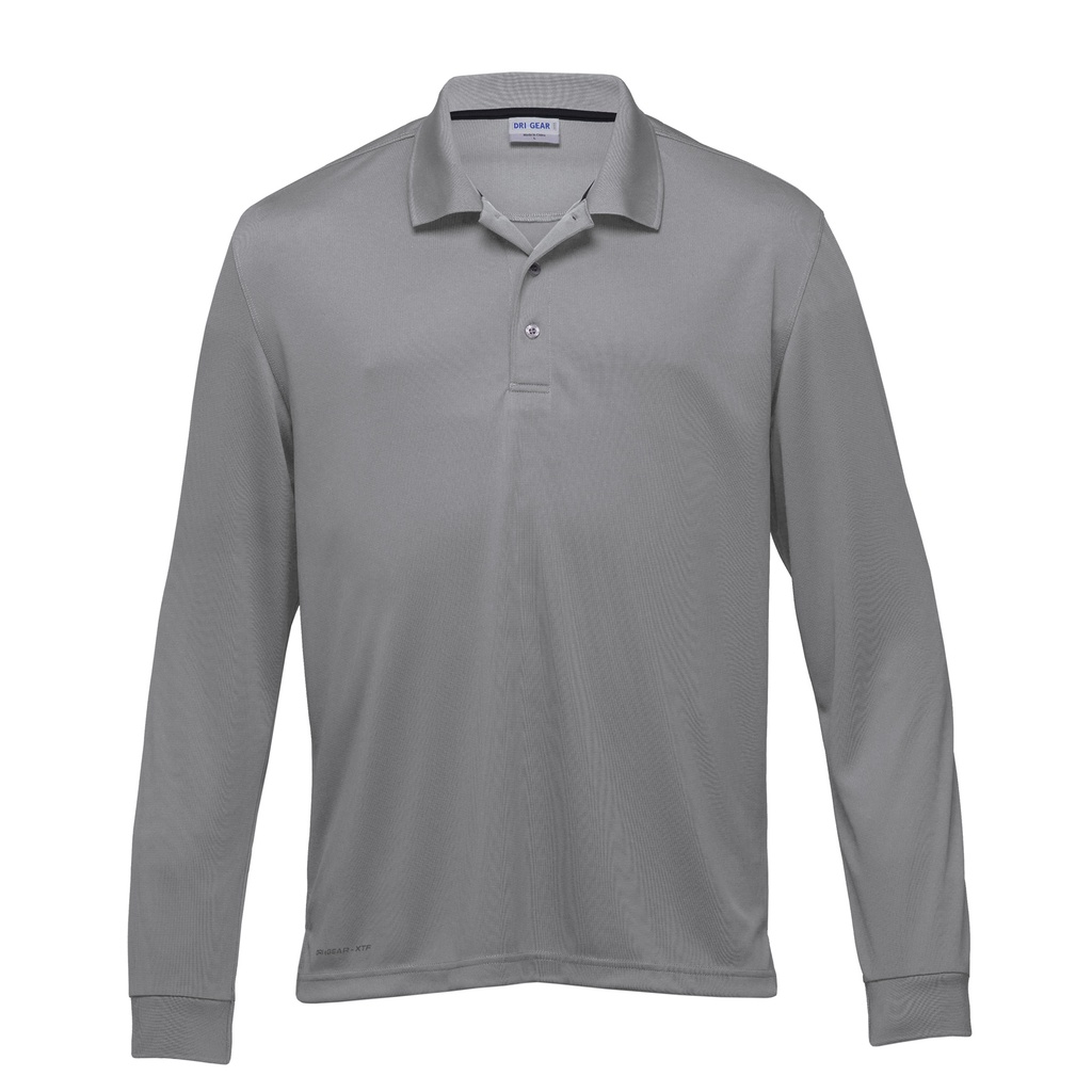 [DGLAXP-ALUMINIUM-XXS] DGLAXP - Dri Gear Long Sleeve Axis Polo (XXS, Aluminium)