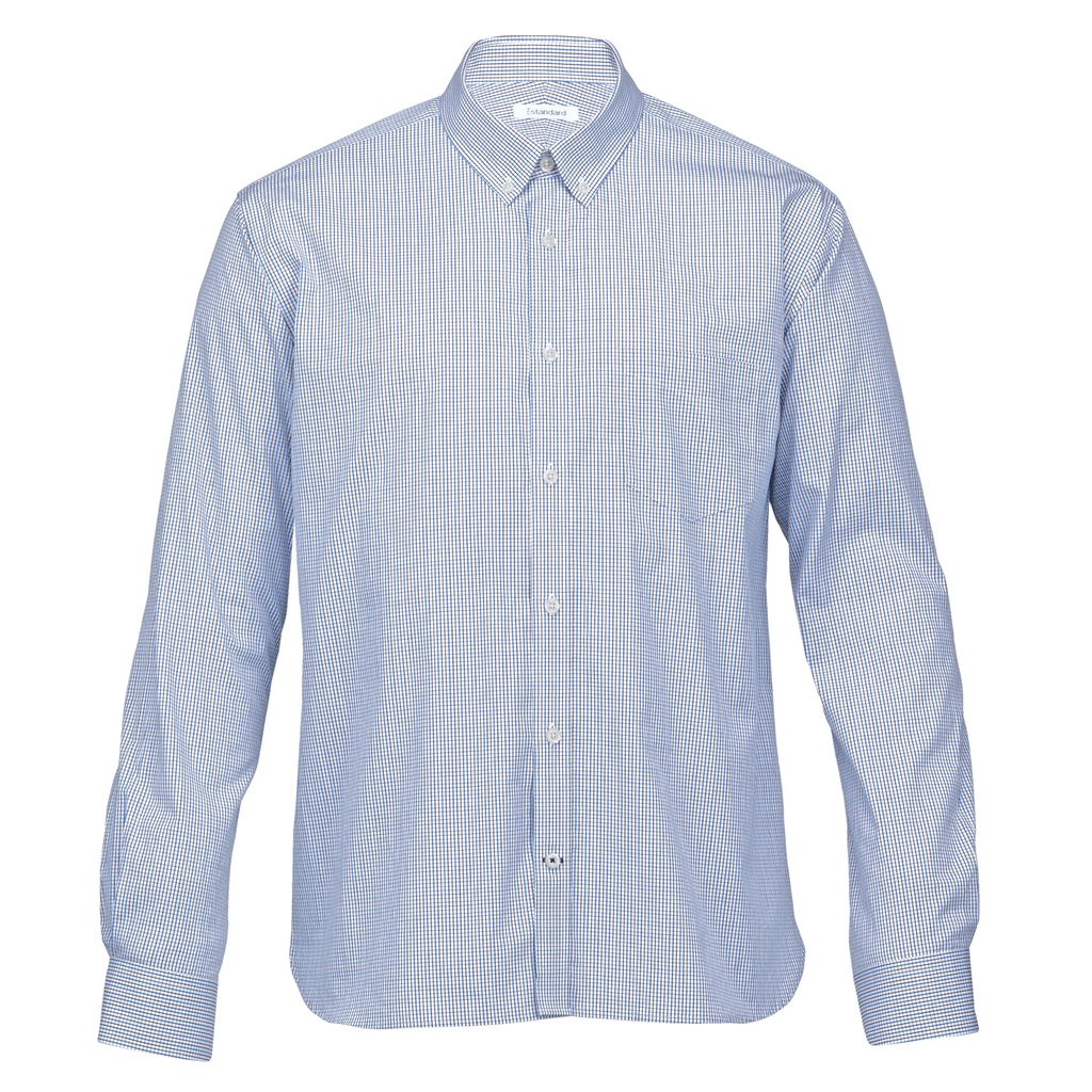 [TCDH-WHITE-NAVY-BROWN-S] TCDH - The Cedar Hill Check Shirt - Mens (S)