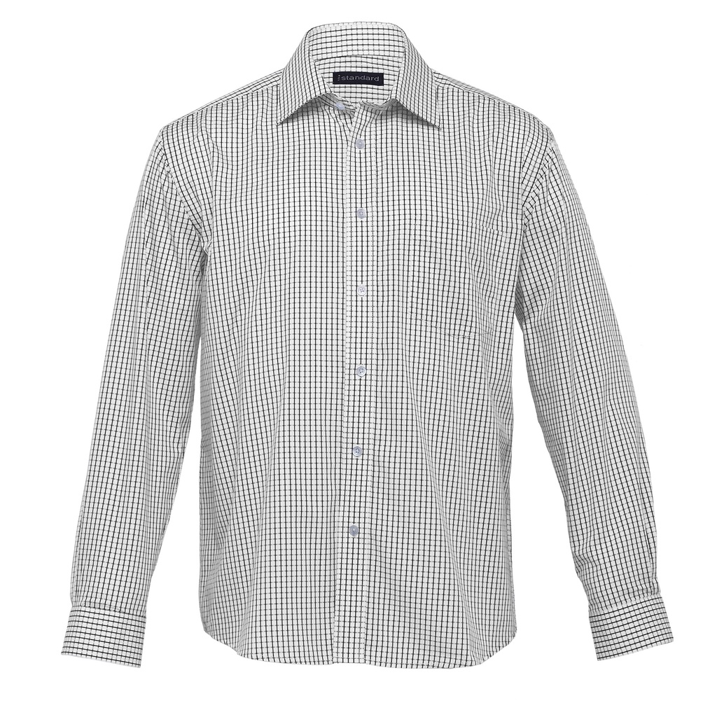 [TF-WHITE-BLACK-S] TF - The Folio Check Shirt - Mens (S, White/Black)