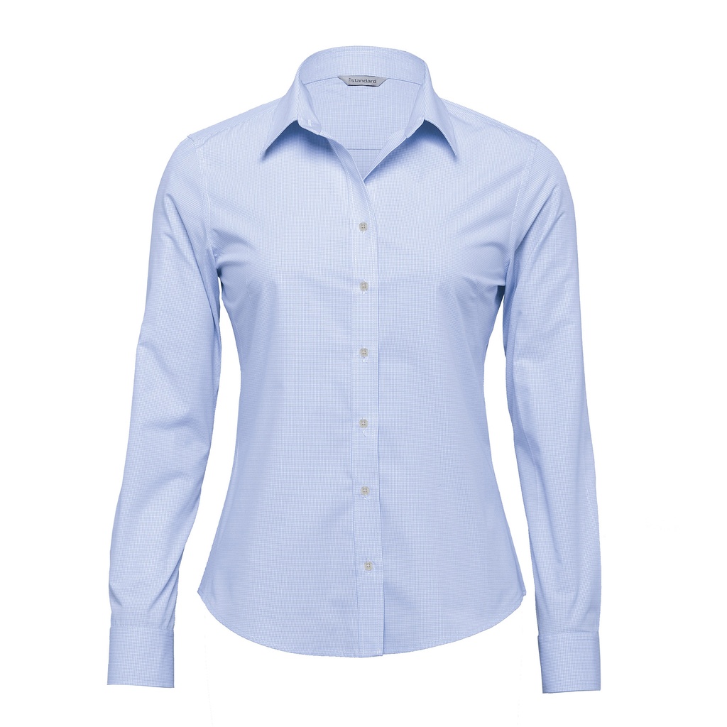 [WTBC-SKY-WHITE-8] WTBC - The Broadway Check Shirt - Womens (8)