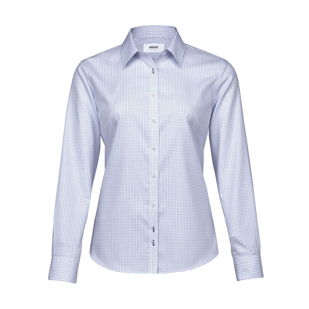 [WBLC-WHITE-BLUE-8] WBLC - Barkers Lyndhurst Check Shirt – Womens (8)