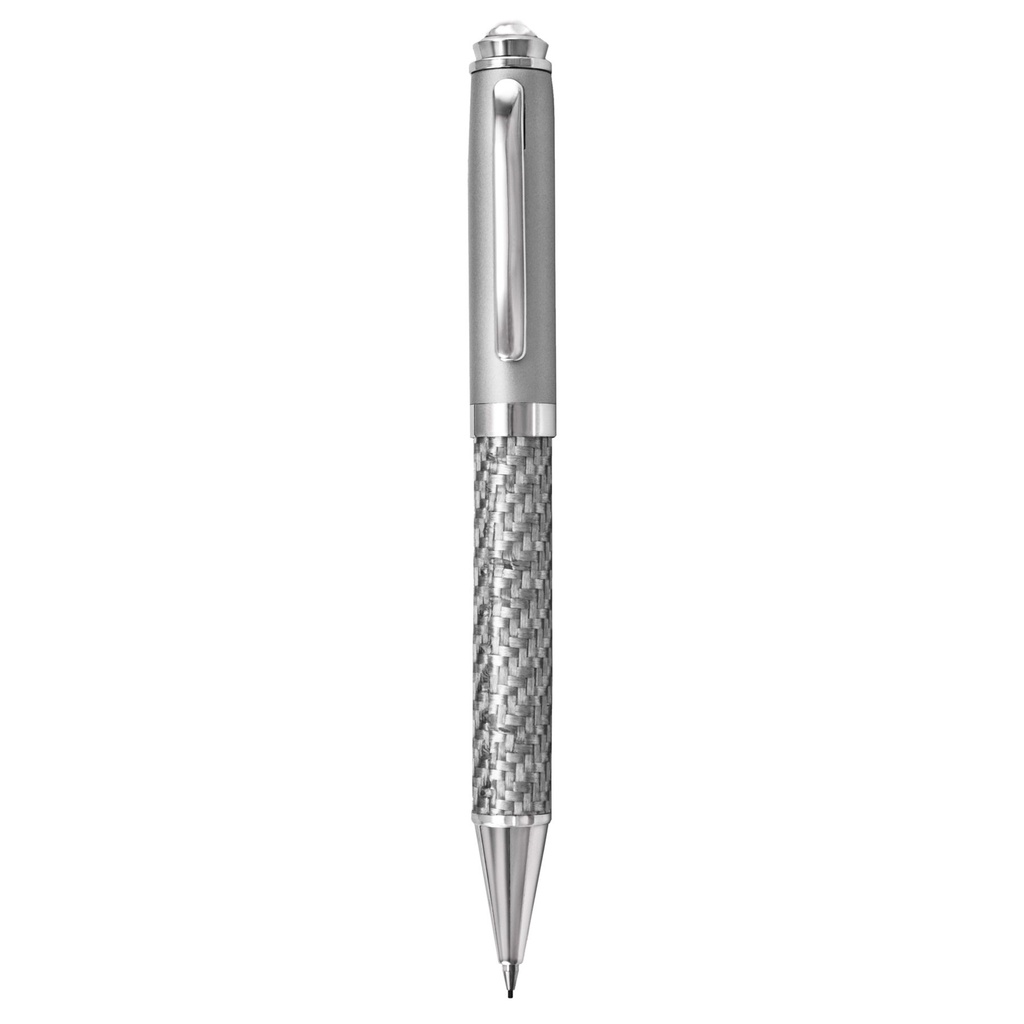 [638-STANDARD-STANDARD] 638 - Silver Carbon Fibre Pencil