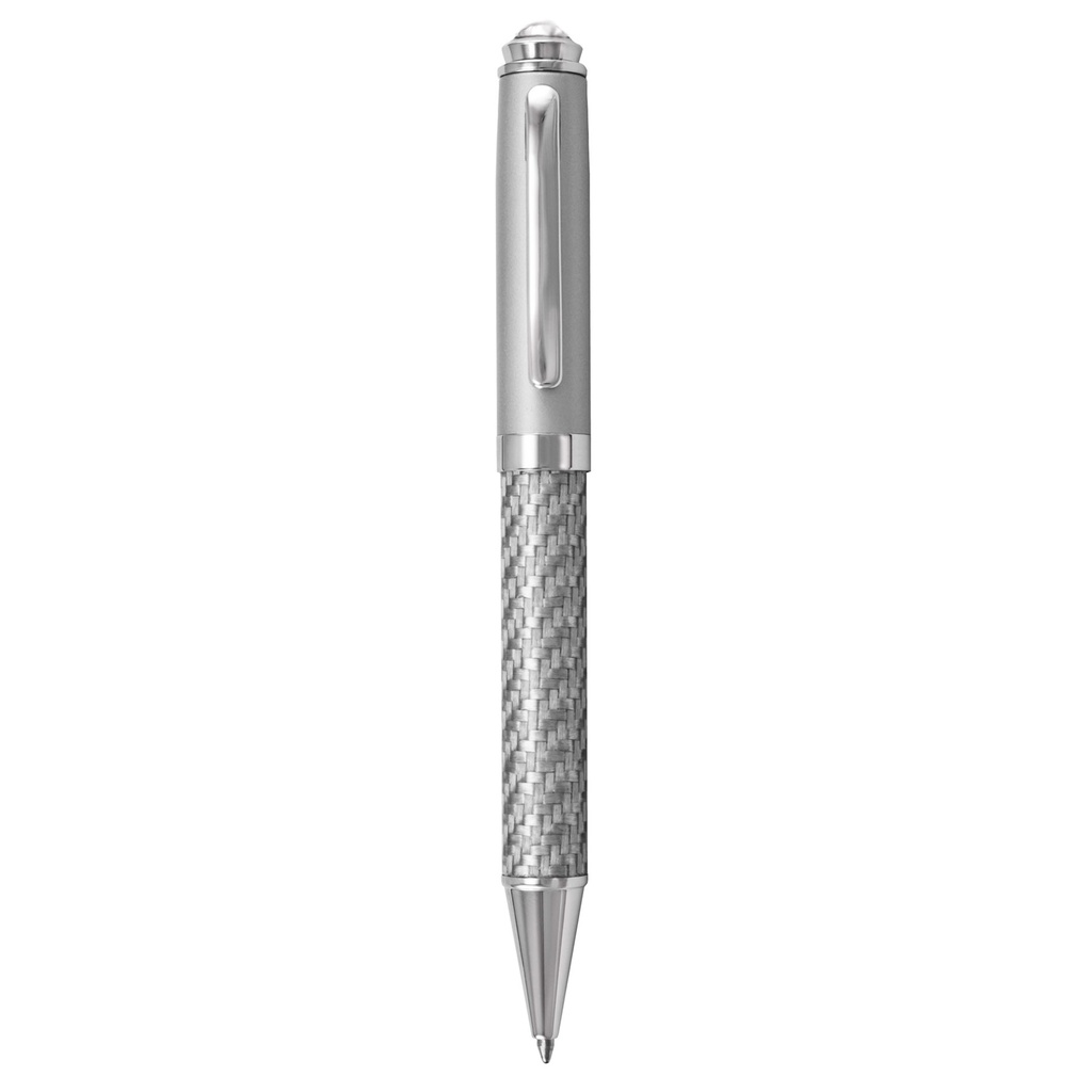 639 - Silver Carbon Fibre Ballpoint Pen