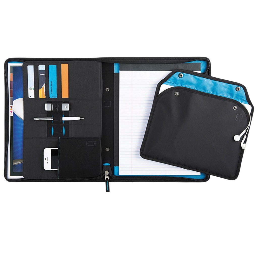 ZM1002 - Zoom 2-In-1 Tech Sleeve Zip Padfolio