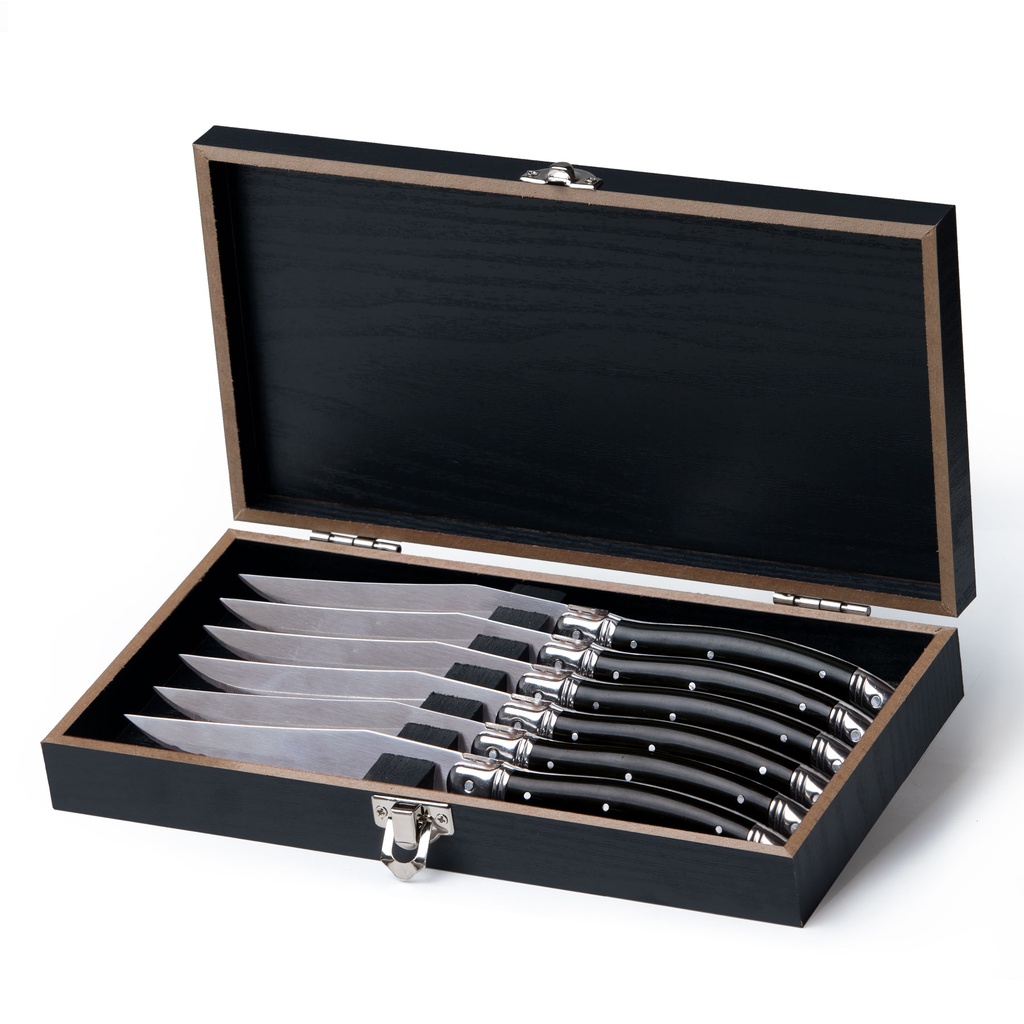 [POE6KS-BLACK-STANDARD] POE6KS - Euro 6 pcs Knife Set