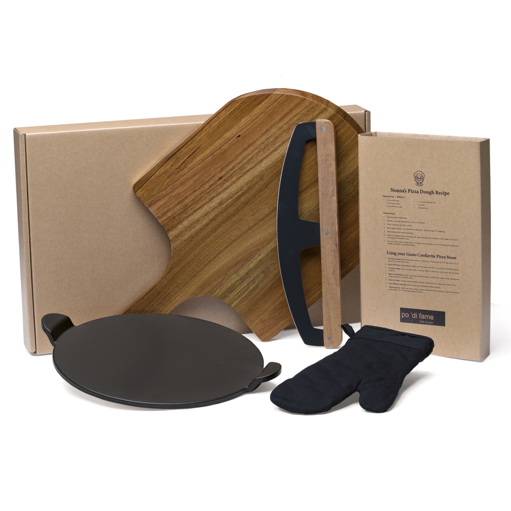 [POGPS-ACACIA/BLACK-STANDARD] POGPS - Gusto Pizza 4 pcs Set