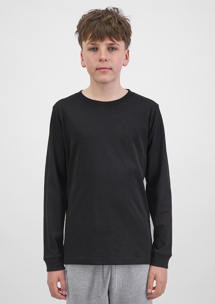 [9401042687906] X1002Y - Youth Basis Long Sleeve Tee (10, Black)