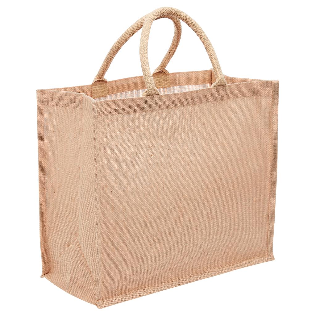 [1184-NL.NL] Large Eco Jute Tote - 1184 (Natural)