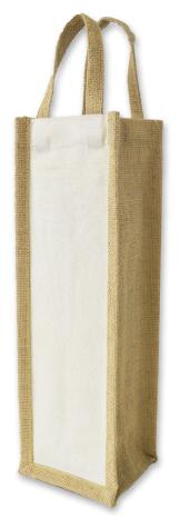 Eco Jute 1 Bottle Wine Bag - 1195