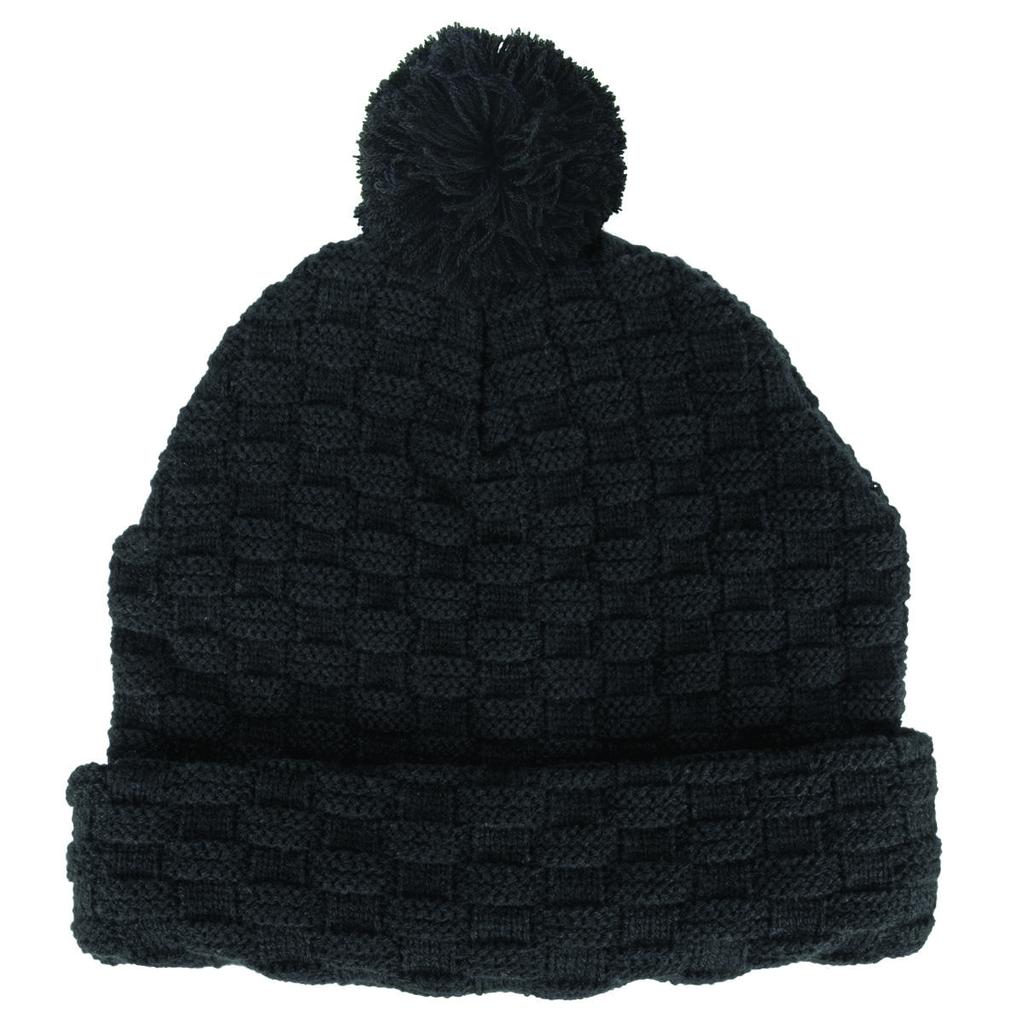 [4220-BL] Pom Pom Beanie - 4220 (Black)