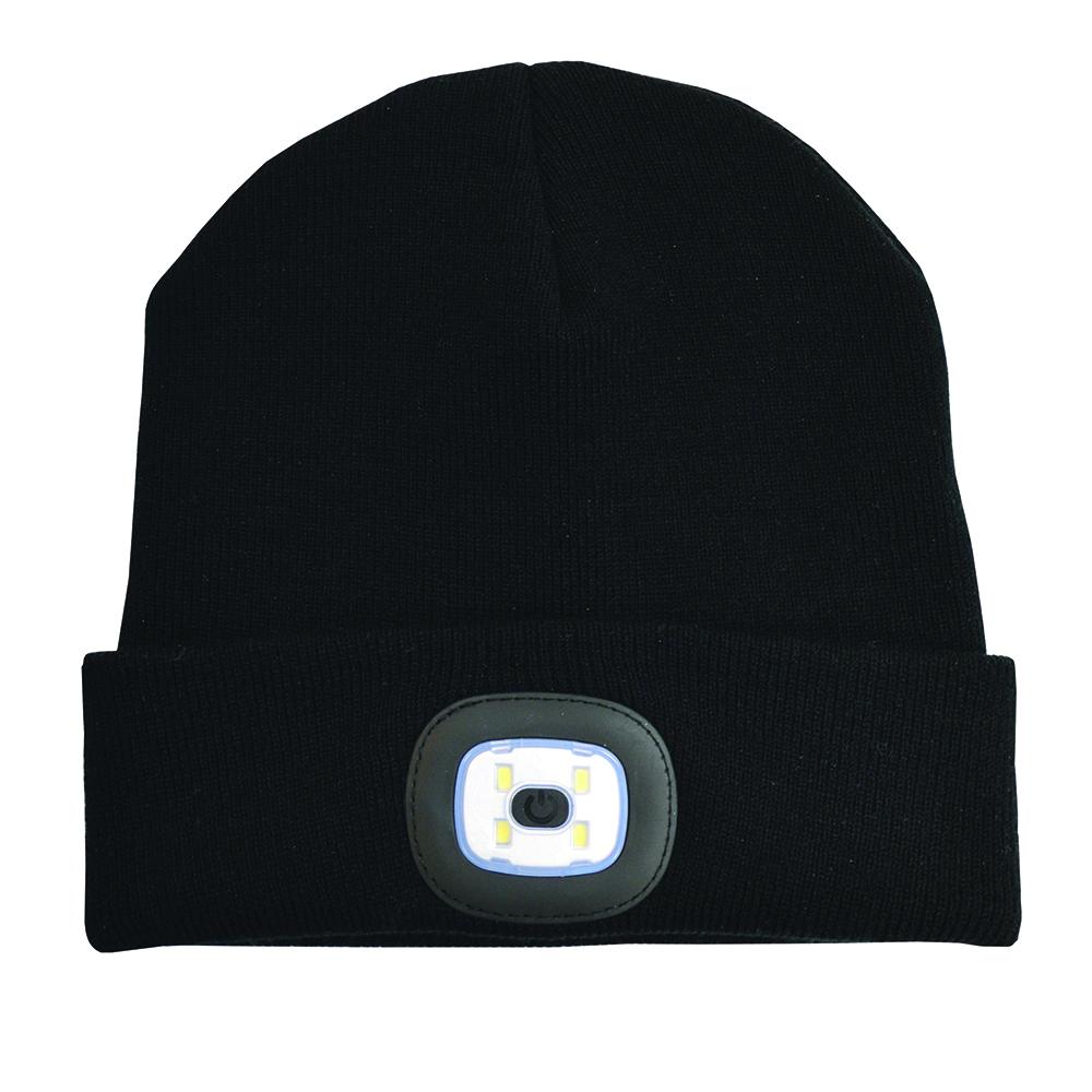 [4237-BL] Headlight Beanie - 4237 (Black)