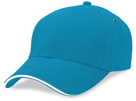[4289-AQ.WH] Sandwich Peak Cap - 4289 (Aqua,White)