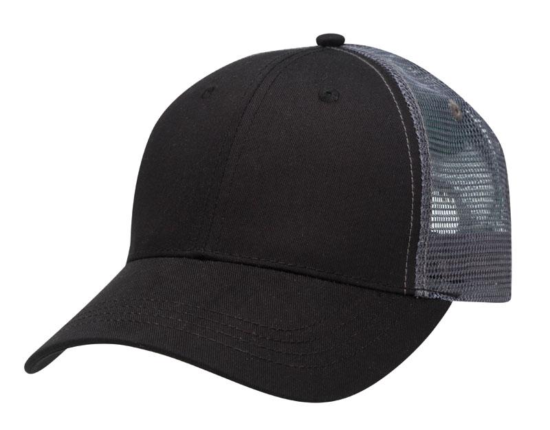 [4362-BL.CH] Lo-Pro Mesh Trucker Cap - 4362 (Black,Charcoal)