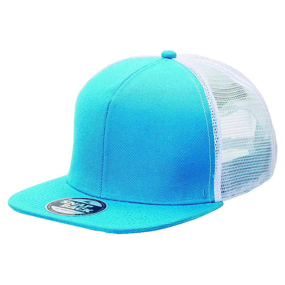 [4390-AQ.WH] Premium American Twill Snapback - 4390 (Aqua,White)