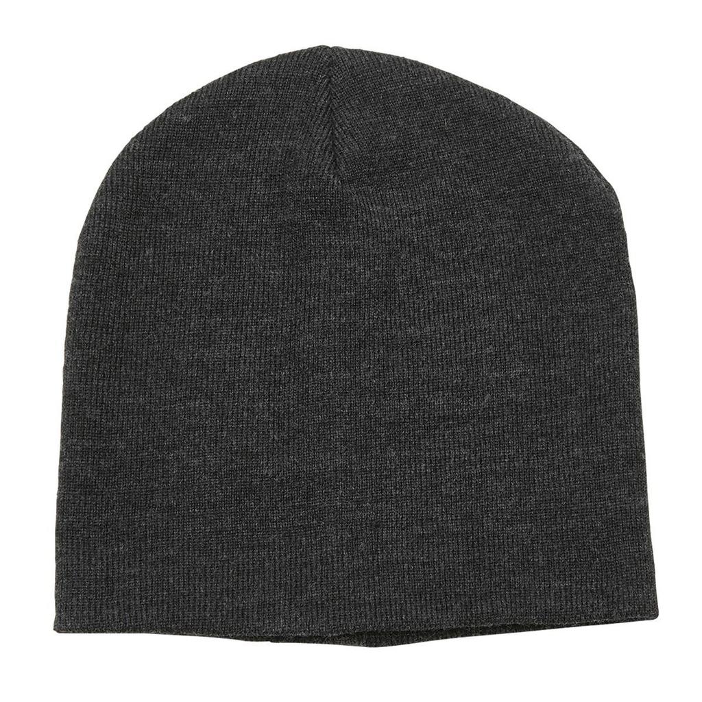 [4405-BL] Heathered Skull Beanie - 4405 (Black)