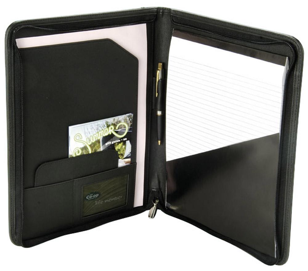 [B163-BL] Leather A4 Compendium - B163