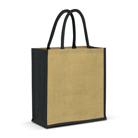 [107983] Lanza Jute Tote Bag - 108036 (Black)