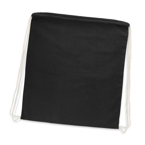 [111683] Cotton Drawstring Backpack - 111804 (Black)