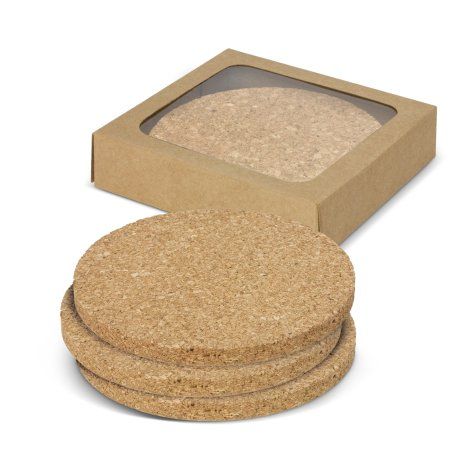 Oakridge Cork Coaster Round - Set of 4 - 113033
