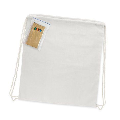 Cotton Colouring Drawstring Backpack - 113013