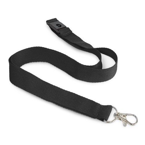 [130340] Cotton Lanyard - 116609 (Black)