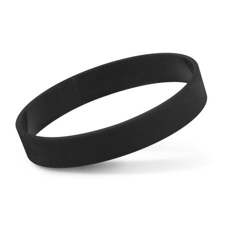 [132520] Silicone Wrist Band - Indent - 104485 (Black)
