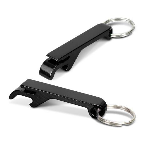 [123578] Snappy Metal Bottle Opener Key Ring - 123584 (Black)