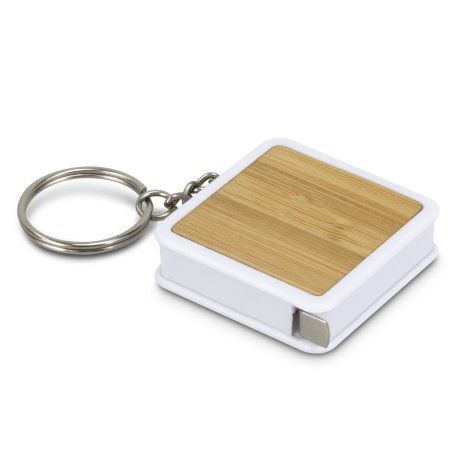 [124816] Bamboo Tape Measure Key Ring - 124816