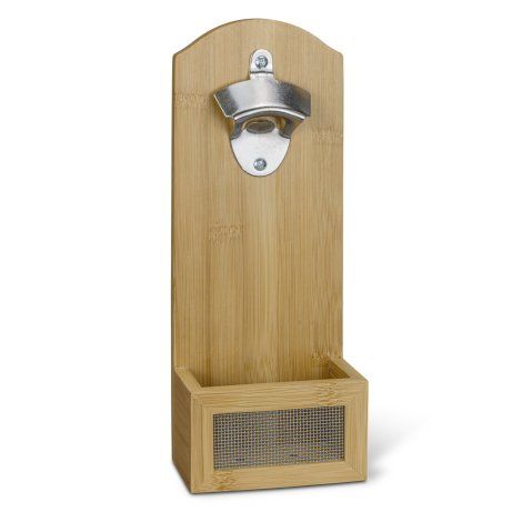 [124703] NATURA Bamboo Wall Mounted Bottle Opener - 124703