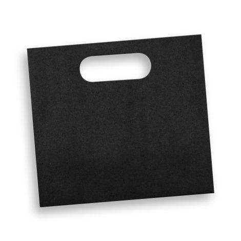 [124988] Medium Die Cut Paper Bag Landscape - 125050 (Black)