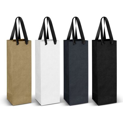 Wine Ribbon Handle Paper Bag - 125054