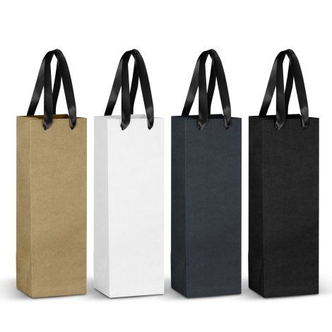 Champagne Ribbon Handle Paper Bag - 125055