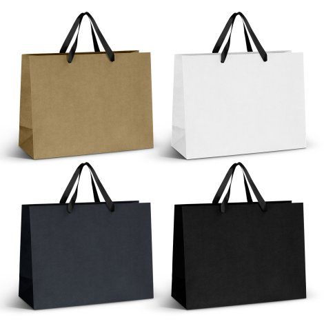 [125021] Extra Large Ribbon Handle Paper Bag - 125059 (Black)