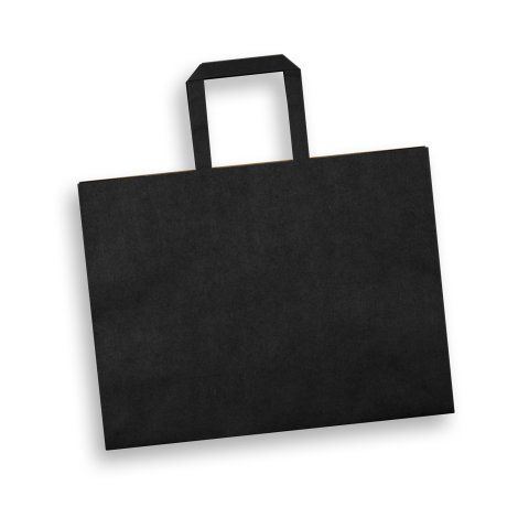 Large Flat Handle Paper Bag Landscape - 125941