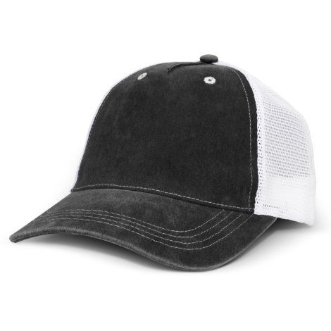 [126379] Faded Trucker Cap - 126398 (Black)