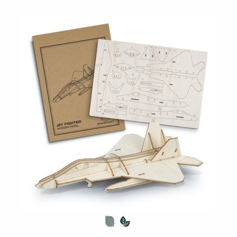 BRANDCRAFT Jet Fighter Wooden Model - 126729