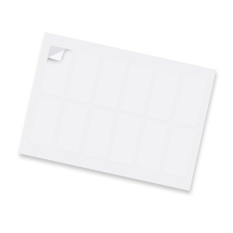 Sticker Sheet 40 x 80mm Rectangle - Matte - 127924