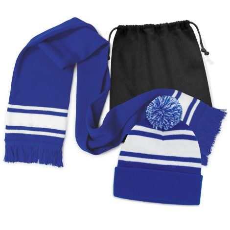 Commodore Scarf and Beanie with Pom Pom Set - 129251